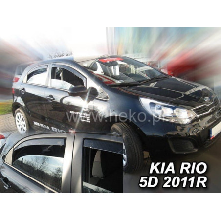 KIA RIO III 5D FAIRINGS (REAR DEFLECTORS AS A SET) 2011_2017