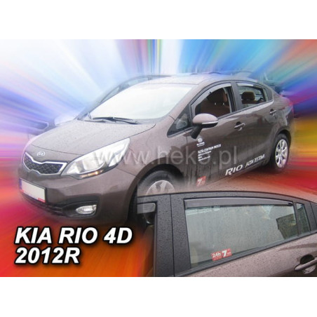 KIA RIO III 4D FAIRINGS (REAR DEFLECTORS AS A SET) SEDAN 2011_2017