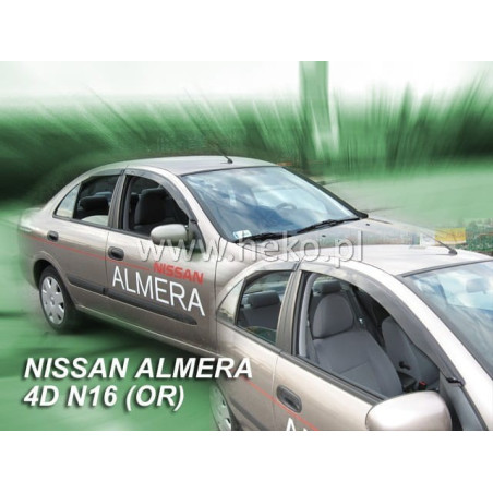 CARENADOS NISSAN ALMERA N_16 4,5D (PEGADOS EN EL MARCO) (SÓLO DEFLECTORES FRONTALES) 2000_2006