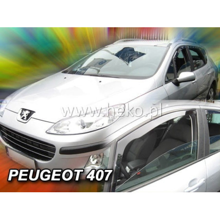 FAIRINGS PEUGEOT 407 4D | 5D 2004_2010 (FRONT DEFLECTORS ONLY)