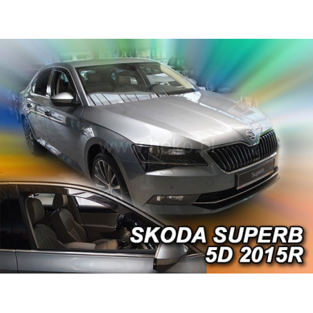DEFLECTORS SKODA SUPERB III 5D 2015- (FRONT DEFLECTORS ONLY)