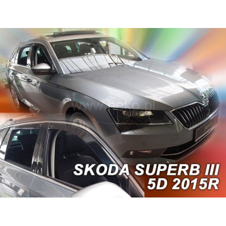 DEFLECTORES SKODA SUPERB III 5D 2015- COMBI (DEFLECTORES POSTERIORES EN CONJUNTO)