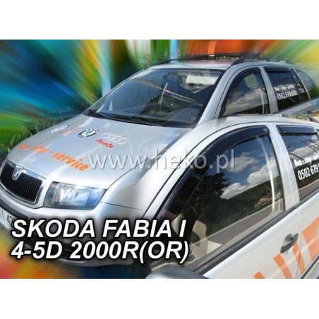 SKODA FABIA 4D | 5D FAIRINGS (GLUED TO THE FRAME) (ONLY FRONT DEFLECTORS) 1999-2007