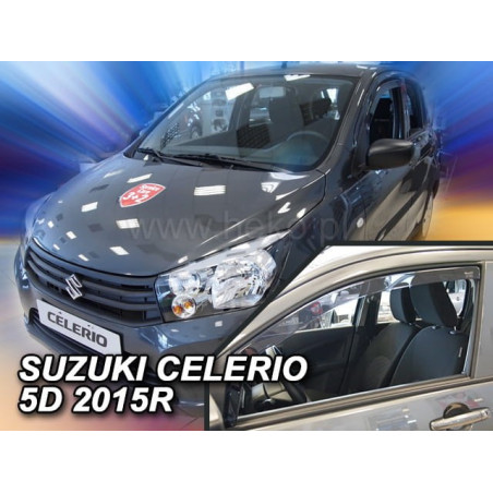 SUZUKI CELERIO 5D DEFLECTORS 2015- (FRONT DEFLECTORS ONLY)