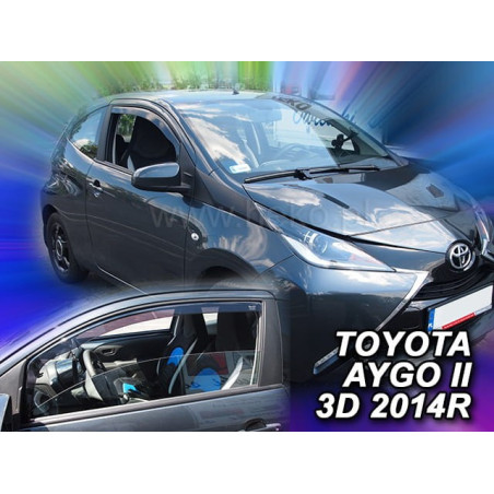 DEFLECTORS TOYOTA AYGO 3D 2014-/ CITROEN C1 II 3D 2014-(ONLY FRONT DEFLECTORS)