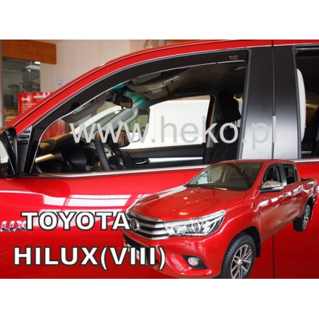 DEFLECTORS TOYOTA HILUX VIII 4D 2016-(ONLY FRONT DEFLECTORS)