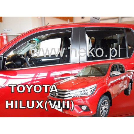 DEFLECTORS TOYOTA HILUX VIII 4D 2016-(REAR DEFLECTORS IN SET)