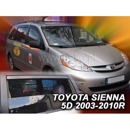 DEFLECTORS TOYOTA SIENNA II 5D 2003-2010 (REAR DEFLECTORS IN SET)