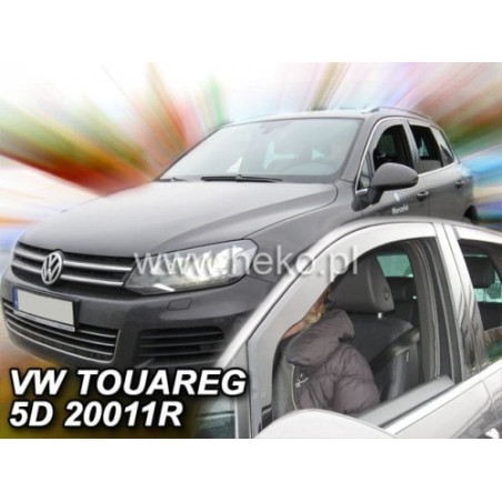 VOLKSWAGEN TOUAREG II 5D FAIRINGS 2010_2018 (ONLY FRONT DEFLECTORS)