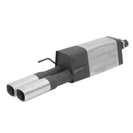 ESCAPE TRASERO REMUS CON 2 COLAS 92X78MM CROMO