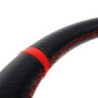 VOLANTE DESPLAZADO MOD. TRACK VINILO CARBON LOOK BRAZOS NEGROS OCC MOTORSPORT
