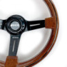 Semi-displaced steering wheel wood black arms | OCC Sport