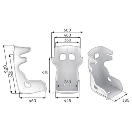 ASIENTO RACING HTE EVO FIA 8855-1999 NEGRO