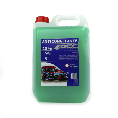 ANTICONGELANTE VERDE 20% -9ºC 5 LITROS
