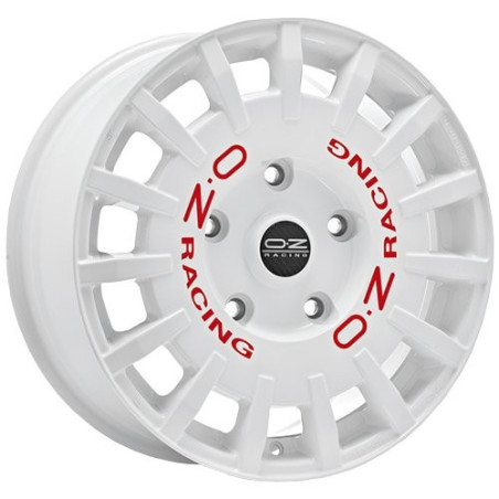 LLANTA OZ RALLY RACING VAN 7,5x18 ET48 5x160 65,06 RACE WHITE ROJO LETTERING
