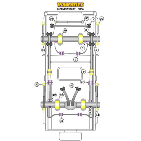 TRASERO BARRA ESTABILIZADORA SILENTBLOCK 19MM